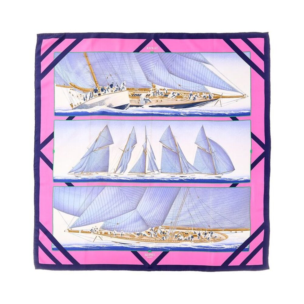 Hermès Rafales By Yannick Manier Mm Printed Silk Scarf (Authentic Pre-Loved)